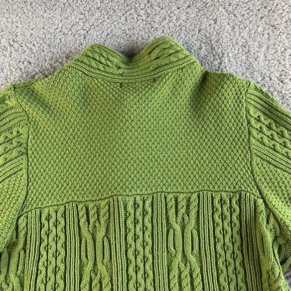 Vintage Style & Co Cardigan Sweater Womens Large Cable Knit Peasant Green NEW - Picture 7 of 12